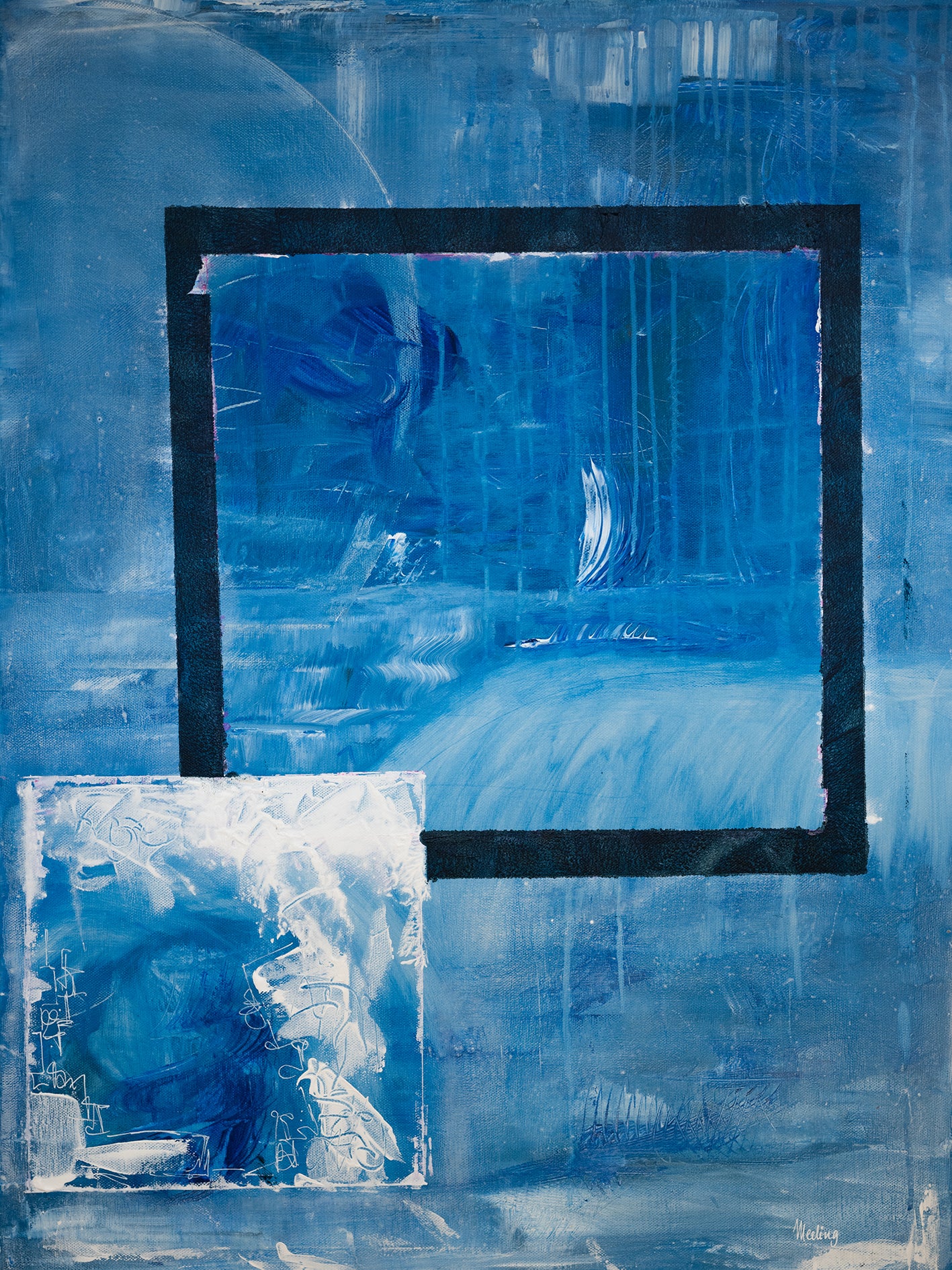 Perspective - Abstraktes Originalgemälde von Meeling