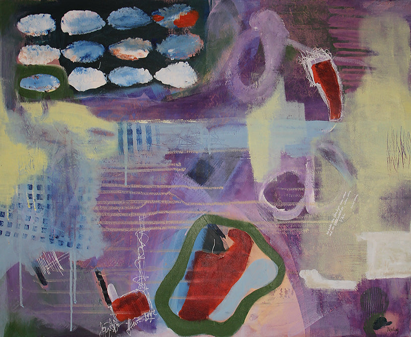 Chilli – Abstraktes Original-Acrylgemälde von Meeling