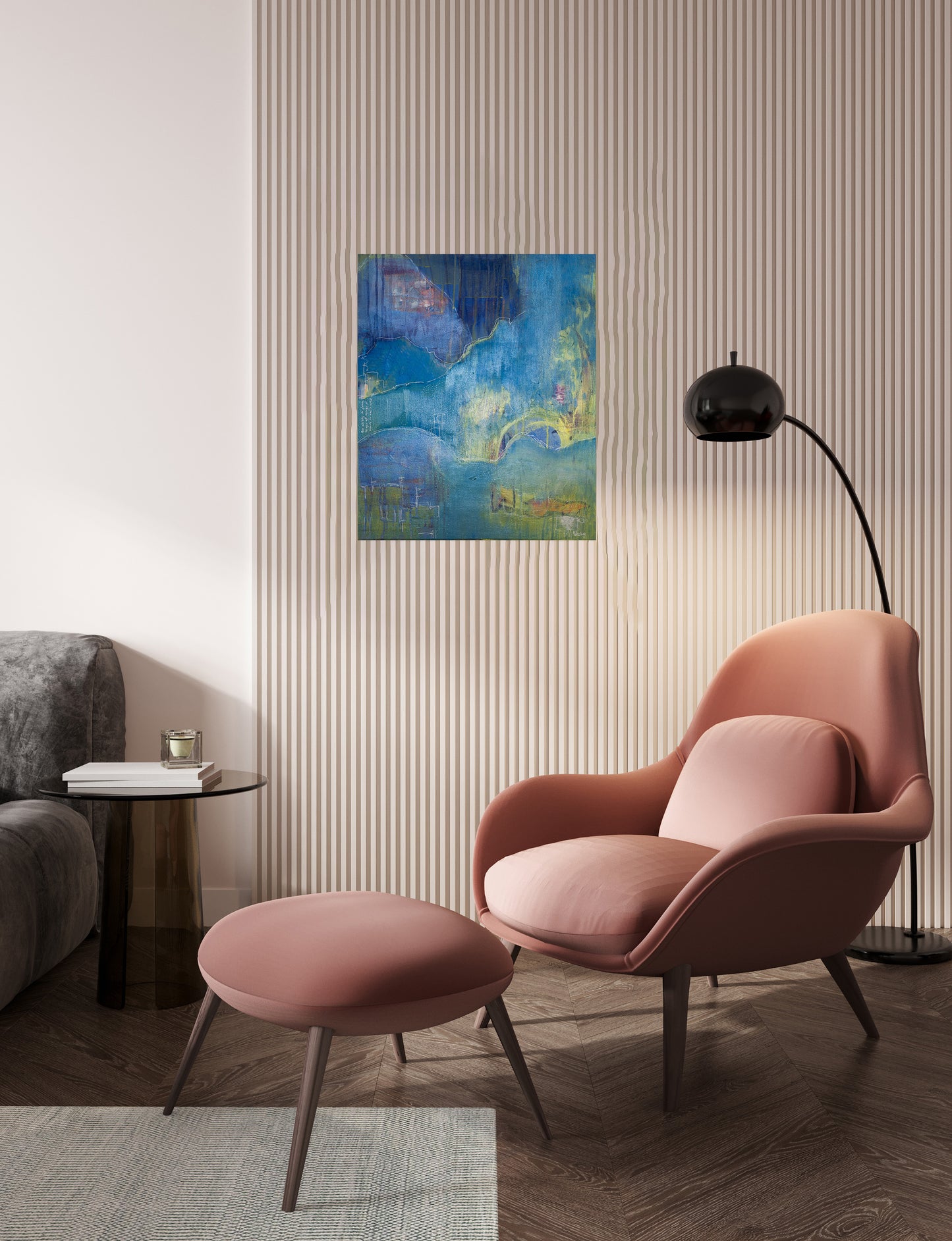 Imagination - Abstrakt originalmålning av Meeling