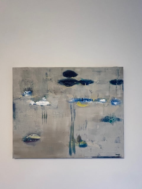 Between Sky And Memory - Abstrakt originalmålning i akryl av Meeling
