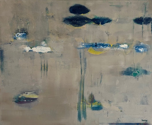 Between Sky And Memory - Abstrakt originalmålning i akryl av Meeling