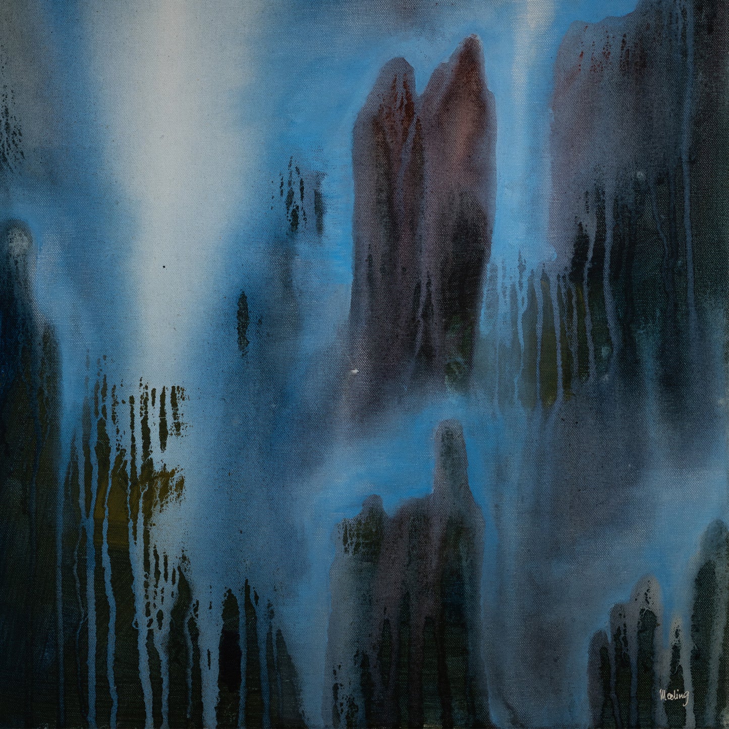 Mystic - Abstraktes Original-Acrylgemälde von Meeling