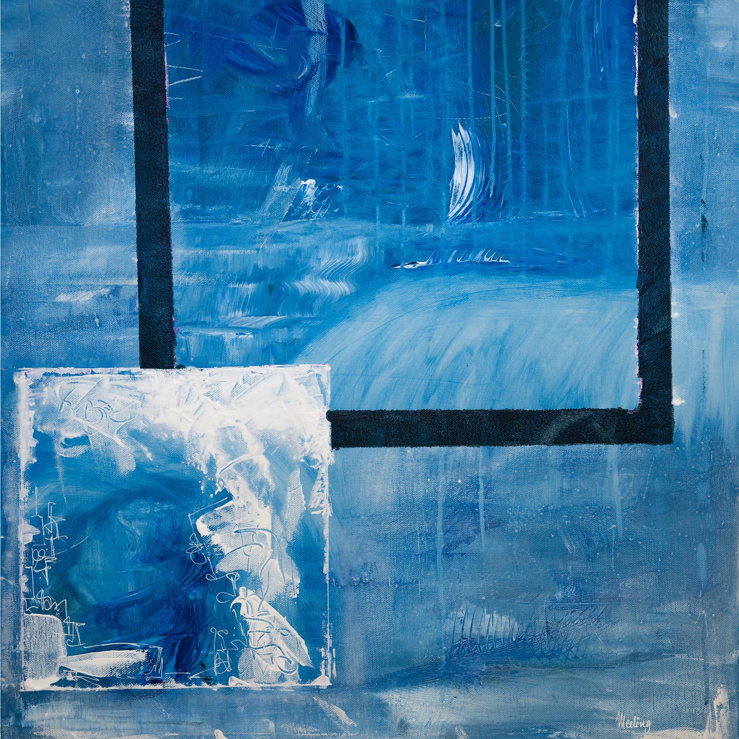 Perspective - Abstraktes Originalgemälde von Meeling