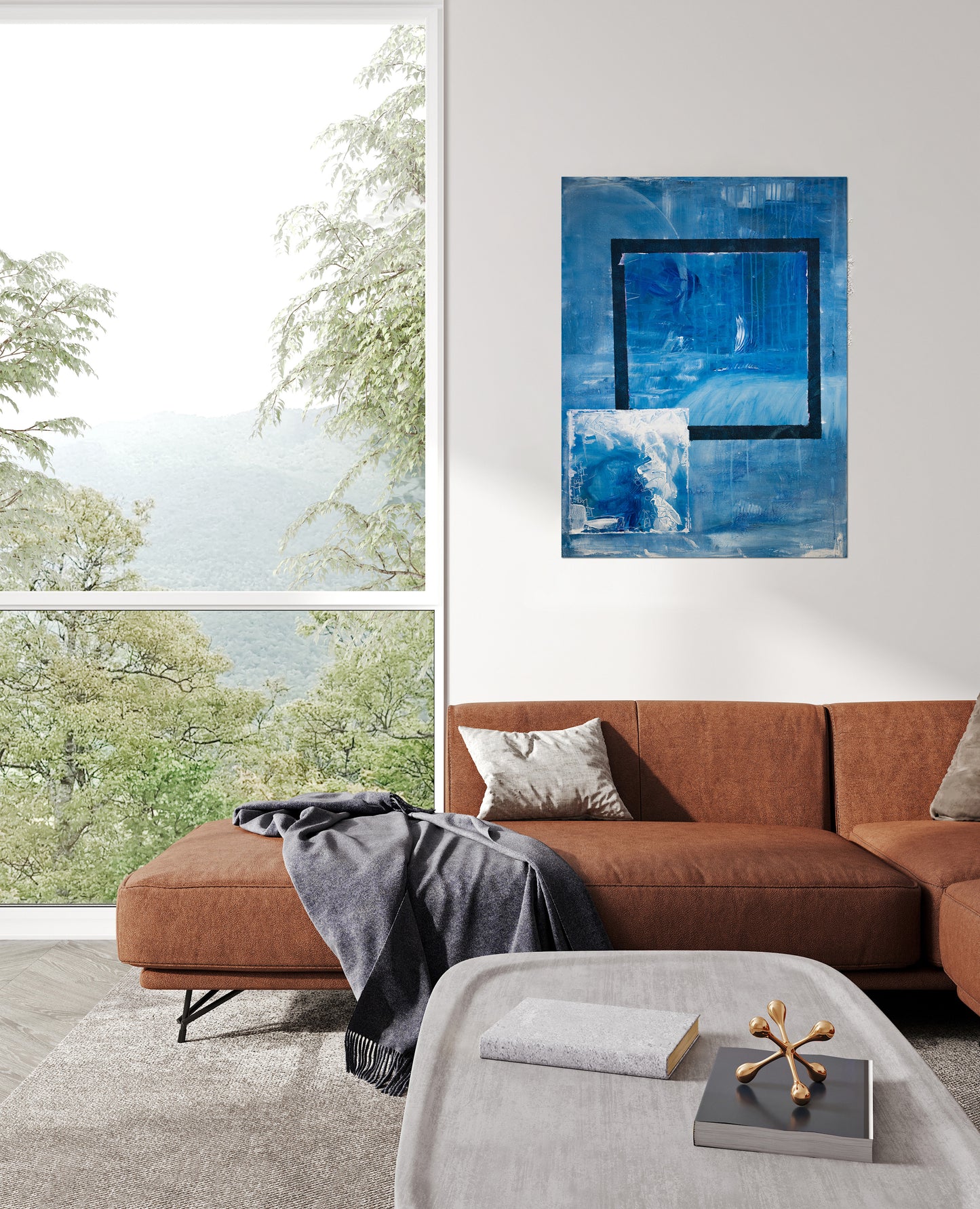 Perspective - Abstraktes Originalgemälde von Meeling