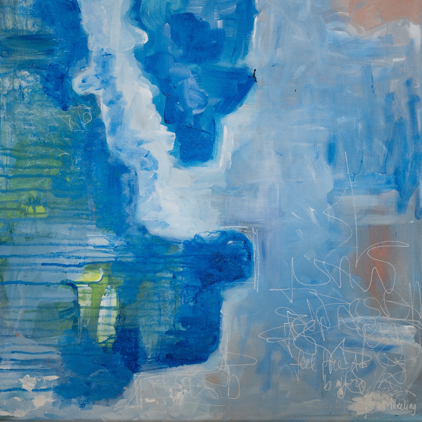Reflection - Abstrakte original-Gemälde von Meeling