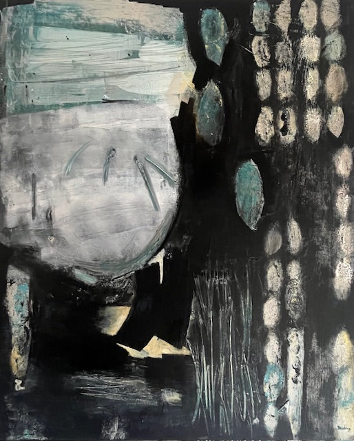 Sister Of Stillness 2 - Abstrakt originalmålning i akryl av Meeling