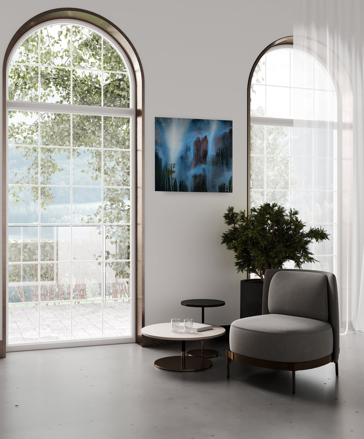 Mystic - Abstraktes Original-Acrylgemälde von Meeling